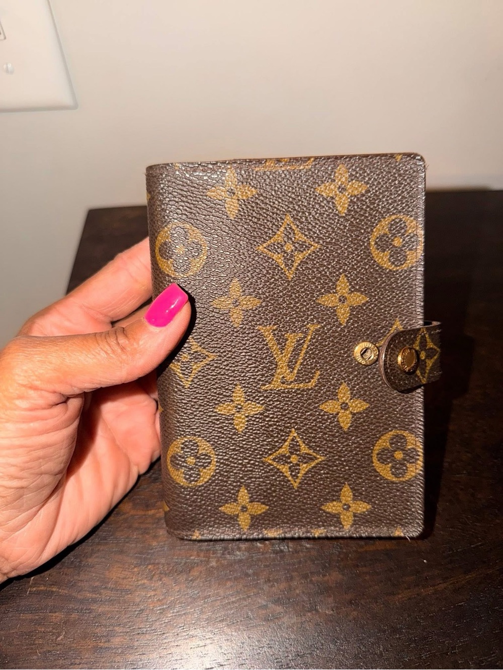Louis Vuitton Monogram Pocket Agenda in Brown and Gold